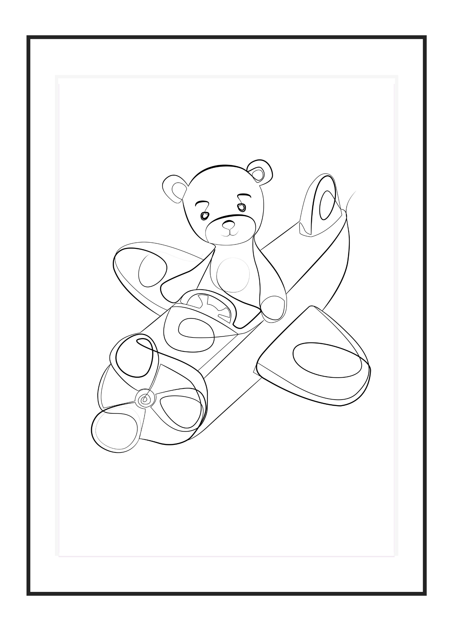 Poster Teddy for flight