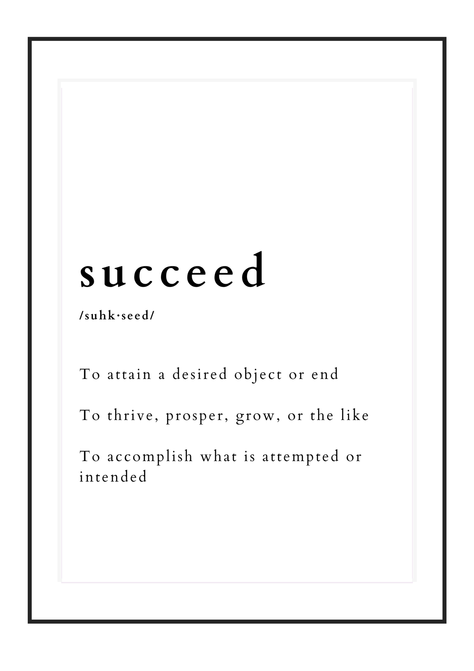 Poster Succeed