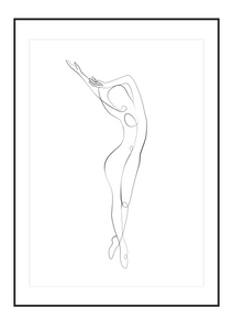 Poster Dancers silhouette