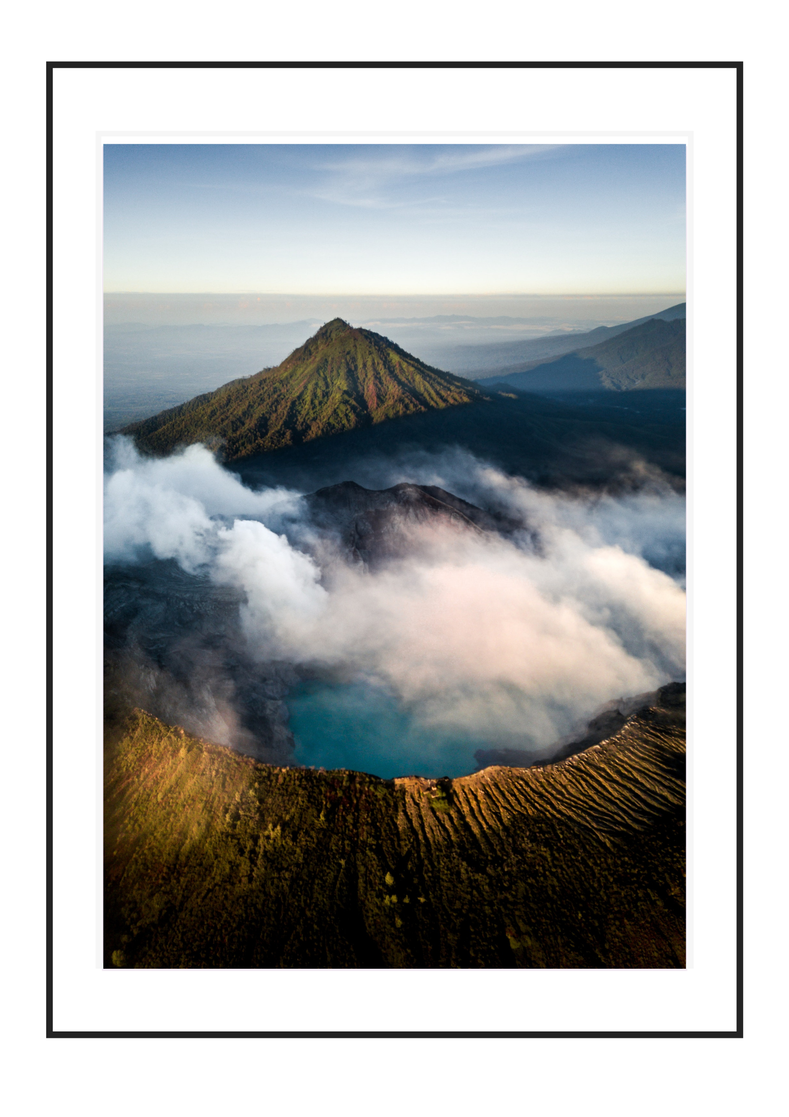 Crater beneath the clouds