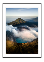 Crater beneath the clouds
