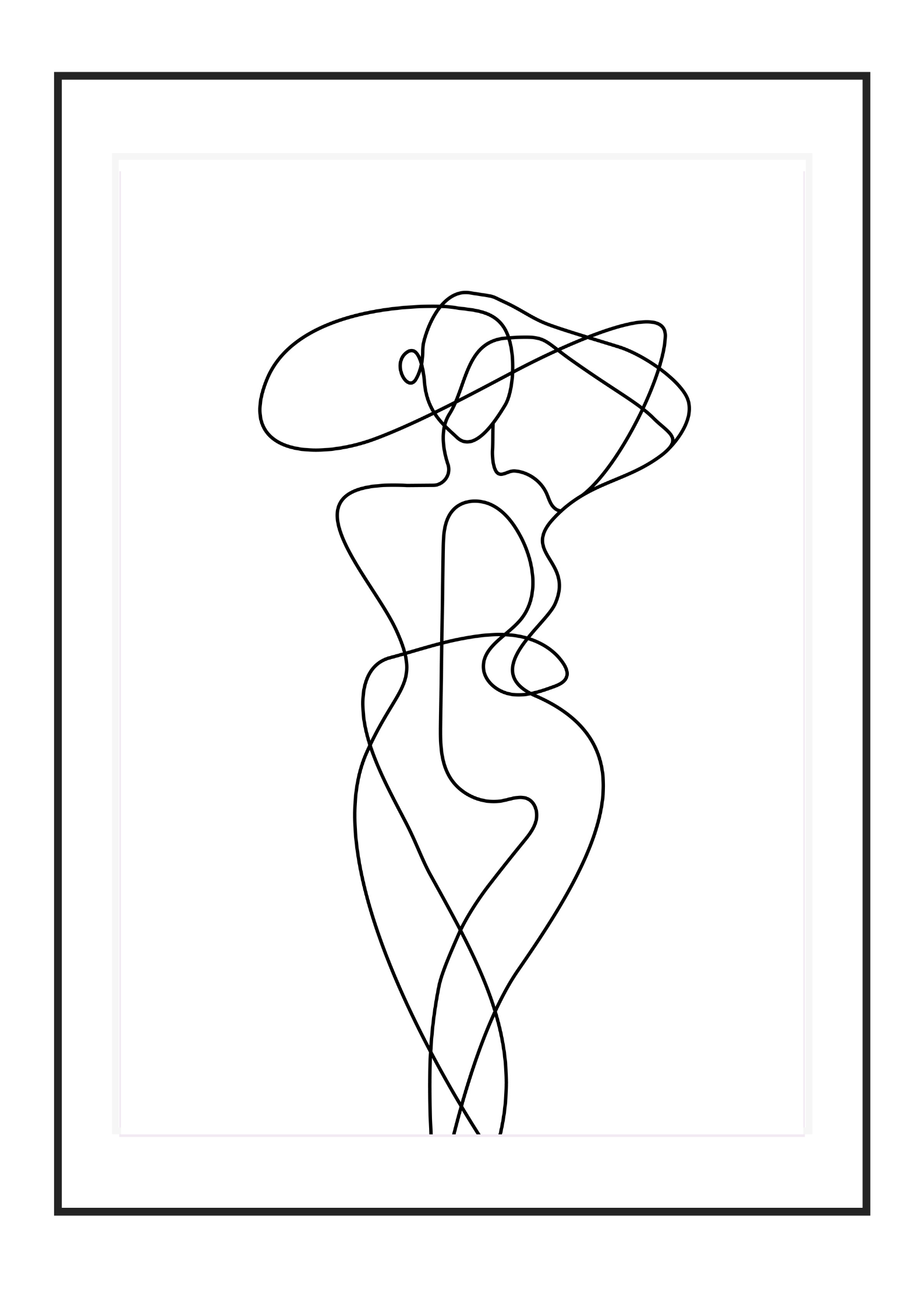 Poster Hourglass silhouette
