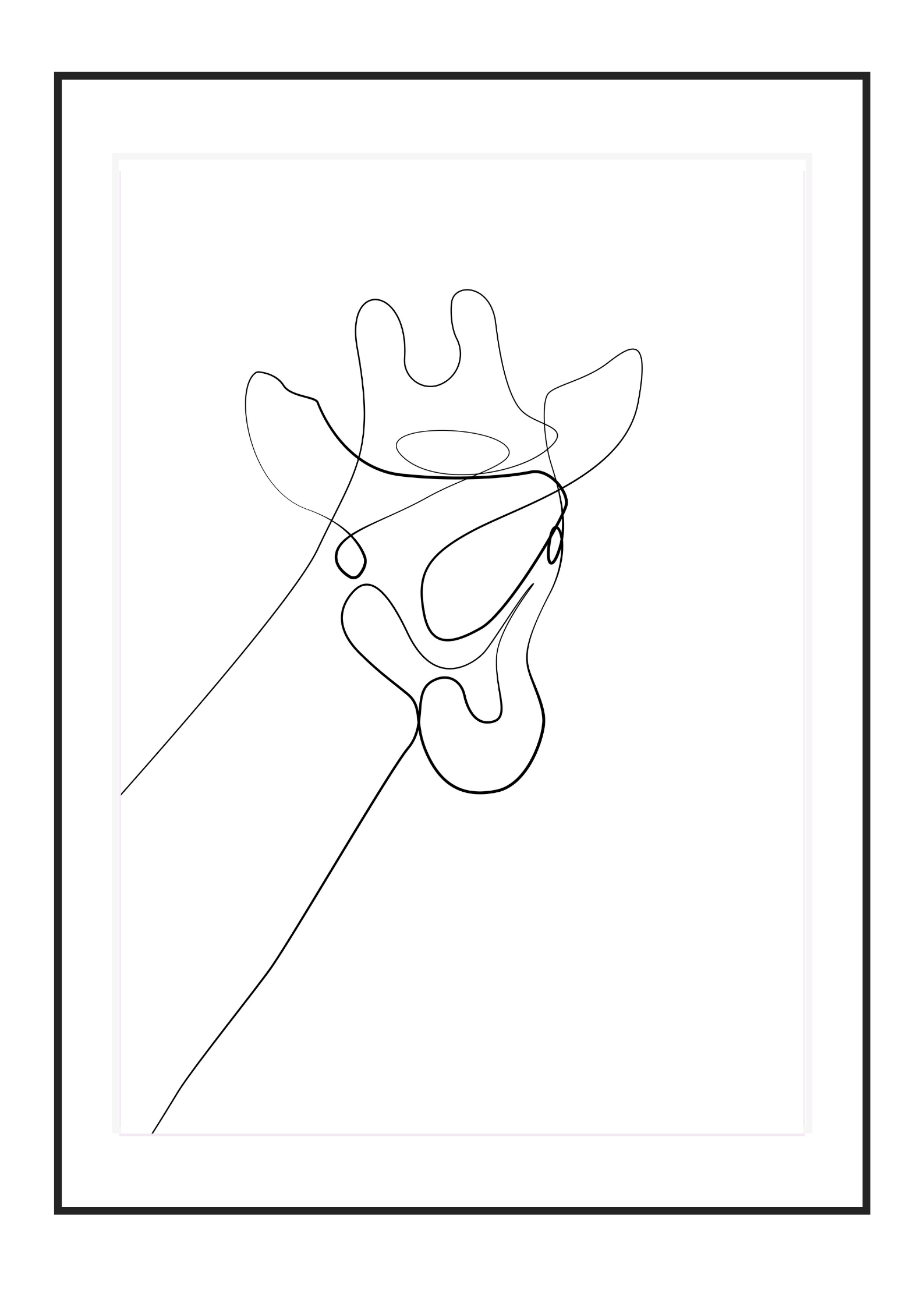 Poster Giraffe lines