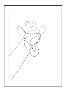 Poster Giraffe lines