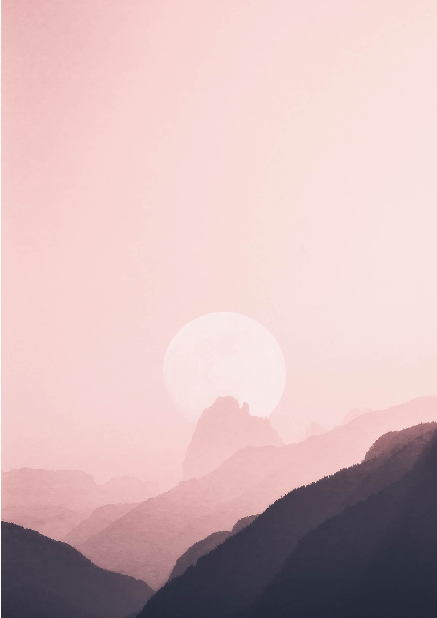 Moon in the distance